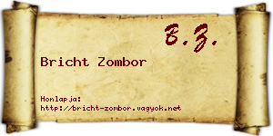 Bricht Zombor névjegykártya